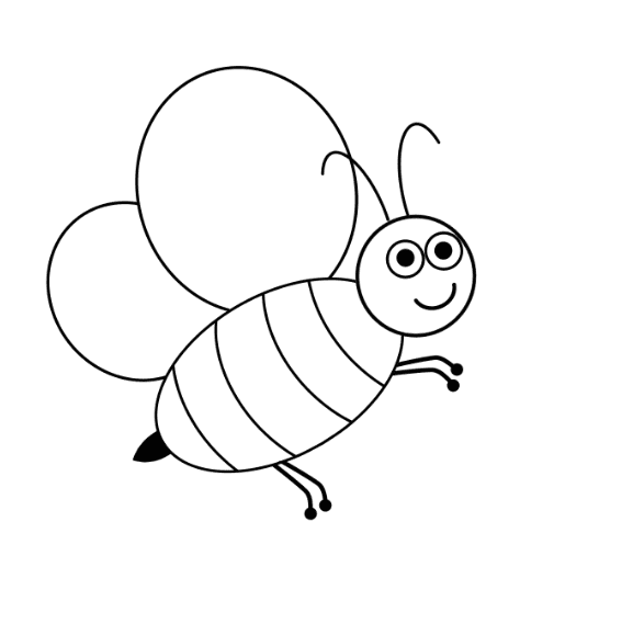 dibujos de dibujos de abeja paso 8
