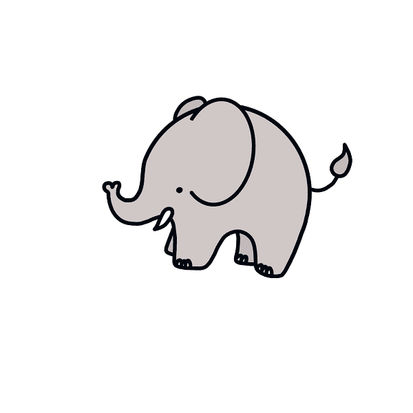 dibujos de dibujos de Elefante paso 9