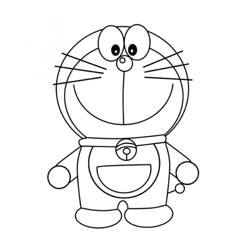 dibujos de dibujos de doraemon paso 10