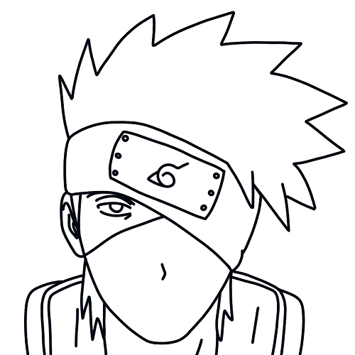 Dibujos de Kakashi Hatake - Cómo dibujar Kakashi Hatake paso a paso