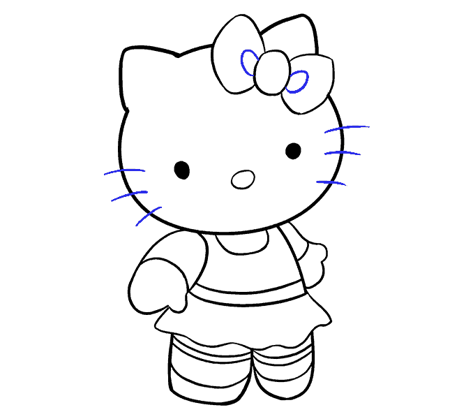 Dibujos de Hello Kitty - Cómo dibujar Hello Kitty paso a paso