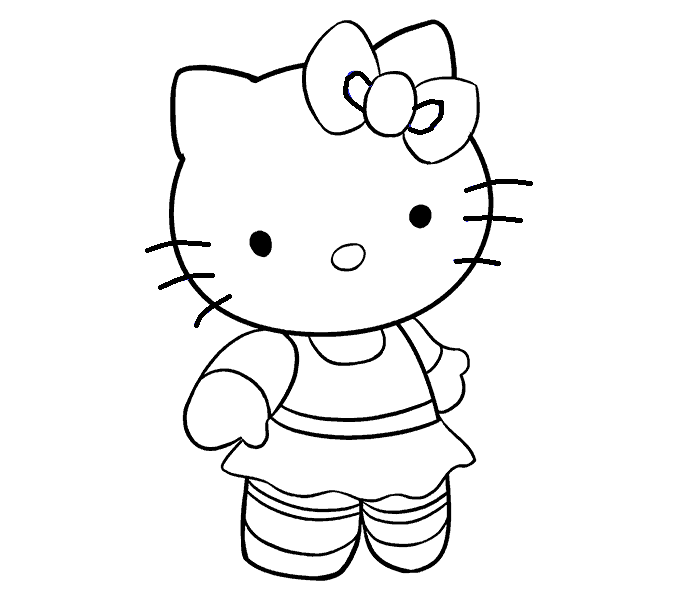 Dibujos de Hello Kitty - Cómo dibujar Hello Kitty paso a paso