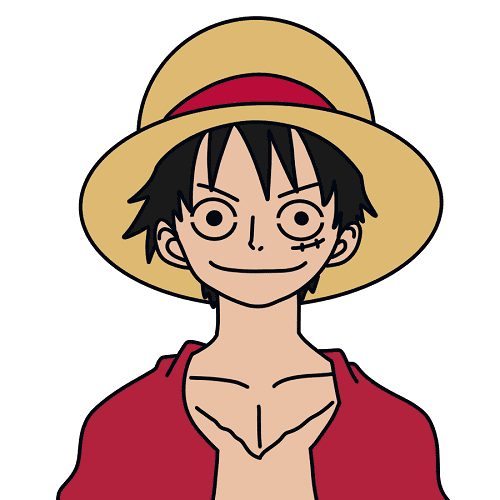 dibujos de dibujos de Luffy paso 10