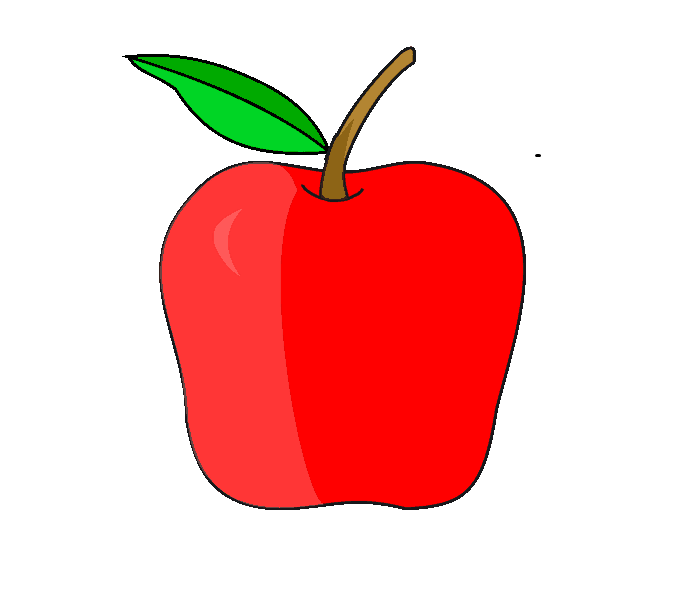 dibujos de dibujos de manzana paso 9