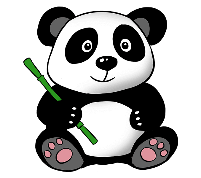 dibujos de dibujos de panda paso 15