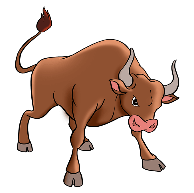 dibujos de dibujos de toro paso 10