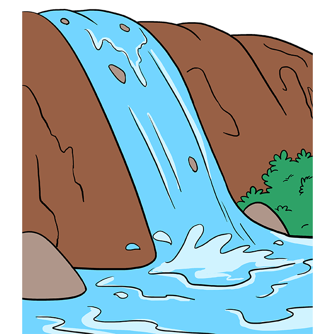 dibujos de Cascada