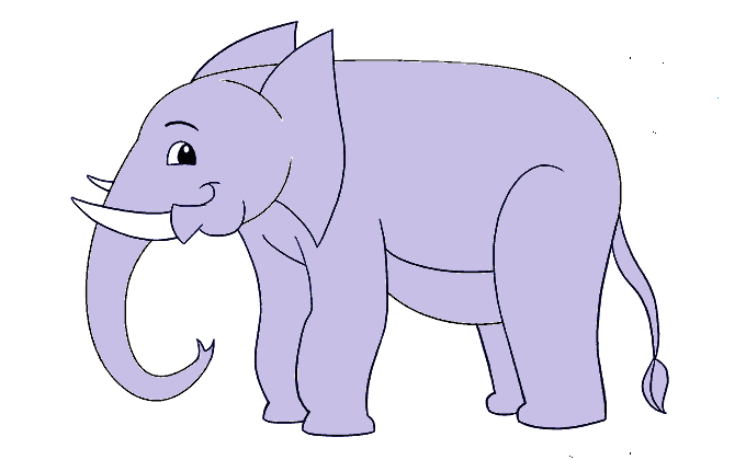 dibujos de dibujos de Elefante paso 11