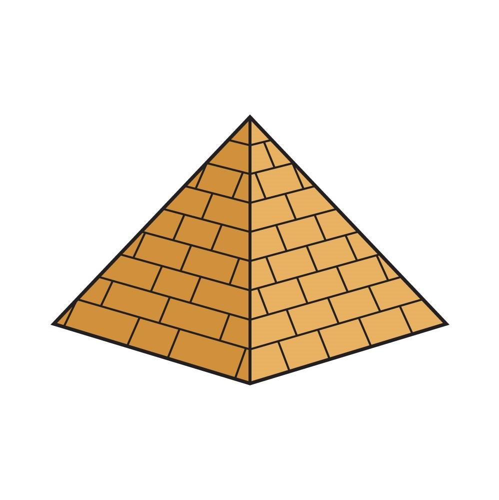 dibujos de dibujos de piramide paso 7