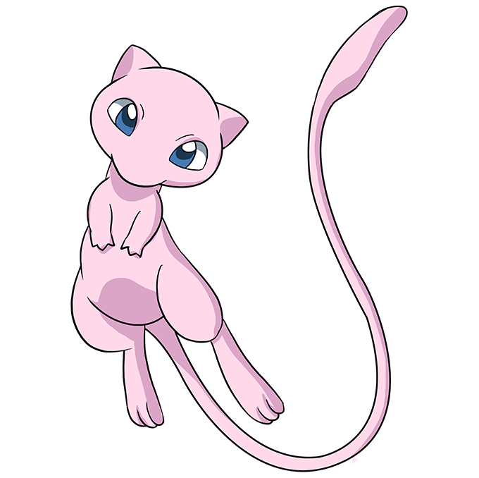 dibujos de dibujos de Pokemon Mew paso 7