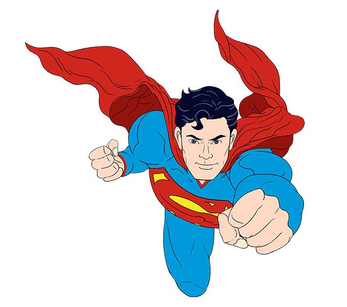 dibujos de dibujos de Superman paso  15