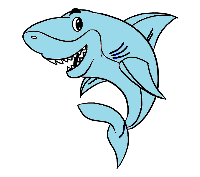 dibujos de dibujos de tiburon paso 11