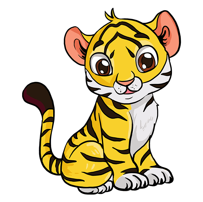 dibujos de dibujos de tigre paso 8