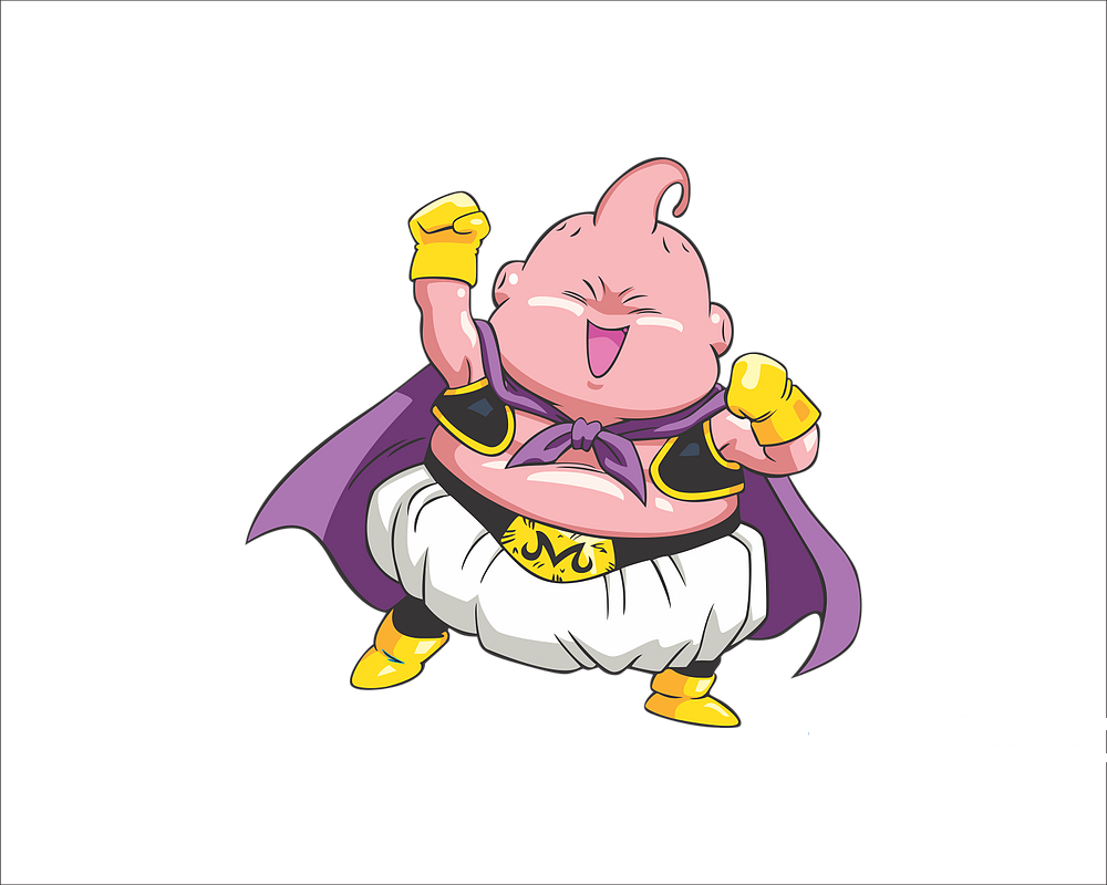 Dibujos de Majin Buu - Cómo dibujar Majin Buu paso a paso