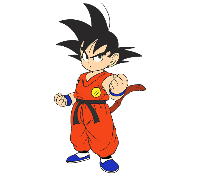 dibujos de dibujos-de-Son-Goku-paso-13