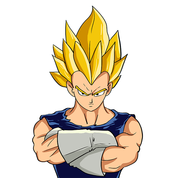 dibujos de dibujos-de-Vegeta-paso-8