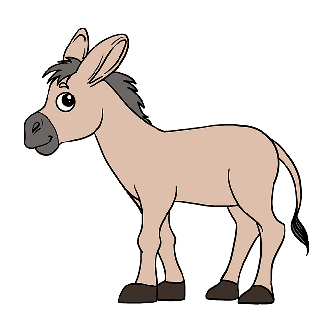 Dibujos de Burro - Cómo dibujar Burro paso a paso