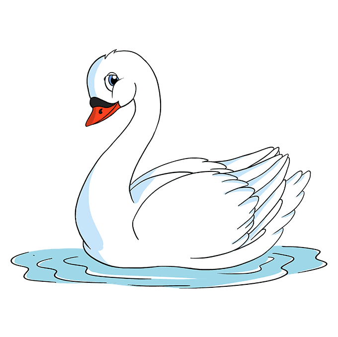 Dibujos de Cisne - Cómo dibujar Cisne paso a paso