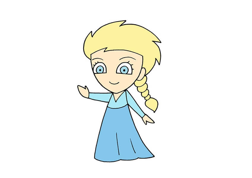 dibujos de dibujos-de-Elsa-paso-6