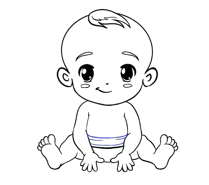 Dibujos de Bebé - Cómo dibujar Bebé paso a paso