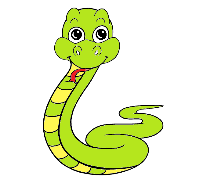 Dibujos de Serpiente - Cómo dibujar Serpiente paso a paso