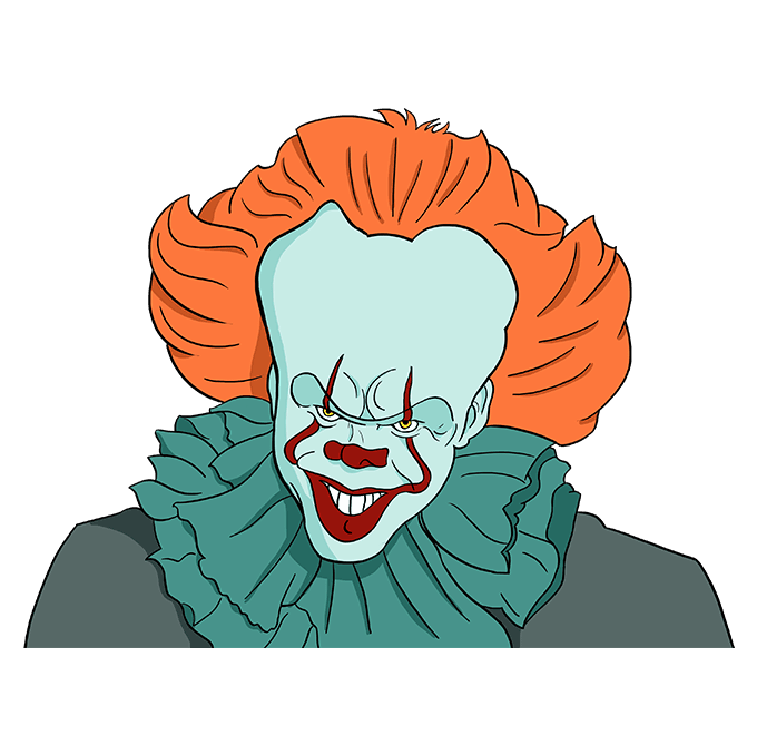 Dibujos de Pennywise - Cómo dibujar Pennywise paso a paso