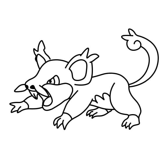 Dibujos de Pokemon Rattata - Cómo dibujar Pokemon Rattata paso a paso