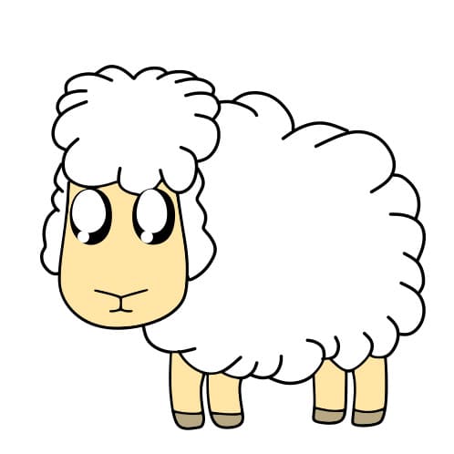 dibujos de Dibujar-ovejas-paso8-4