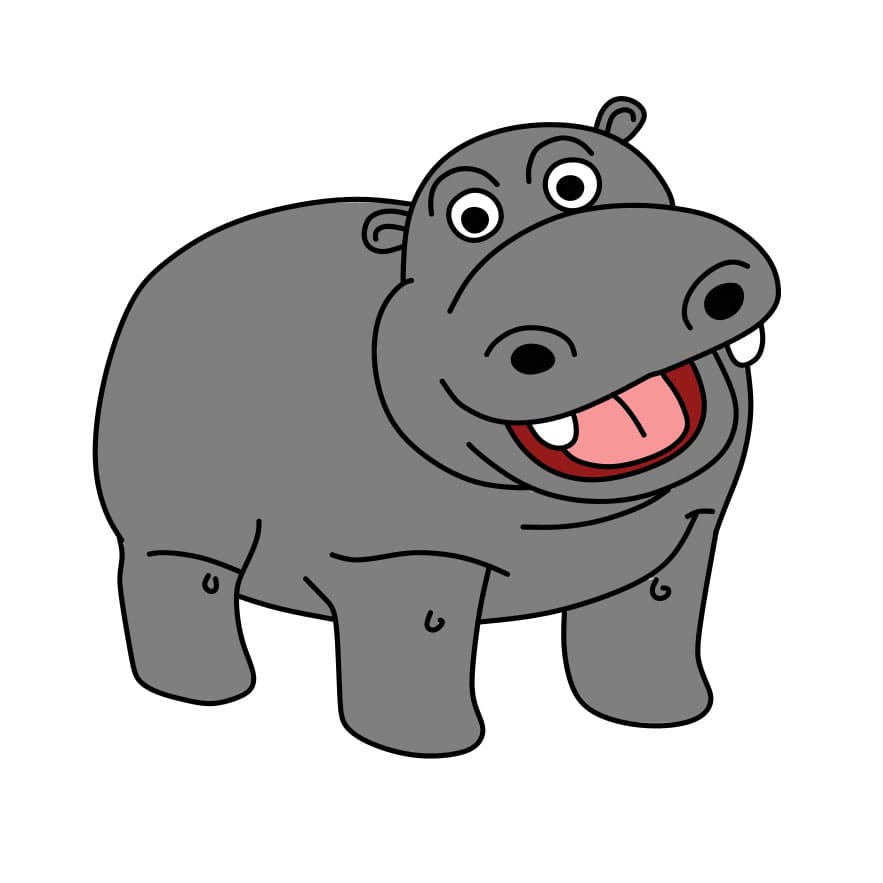dibujos de Dibujo-de-hipopotamo-paso11-1