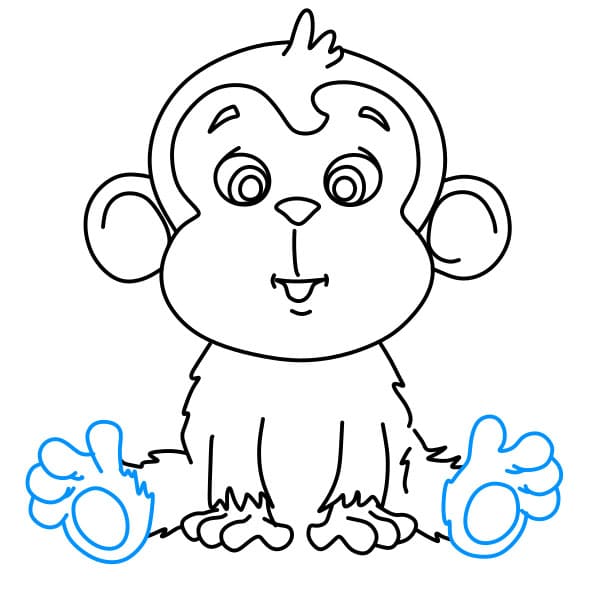 Paso a paso para dibujar un mono tutorial de dibujo de un mono lección de  dibujo para niños  Vector Premium
