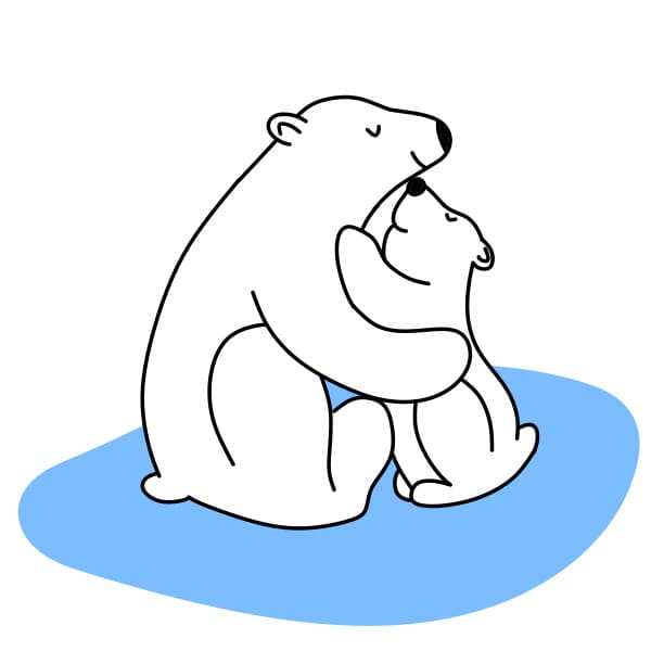 Dibujos de Oso Polar - Cómo dibujar Oso Polar paso a paso