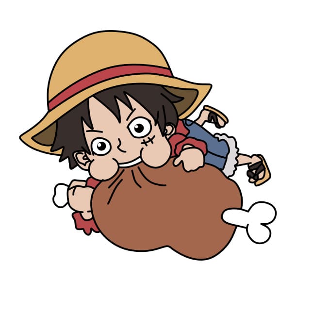 dibujos de dibujo-Luffy-paso11-1