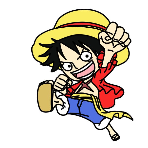 dibujos de dibujo-Luffy-paso13-2