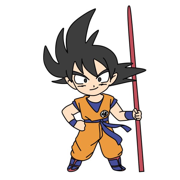 dibujos de dibujo-de-Son-Goku-paso11-4