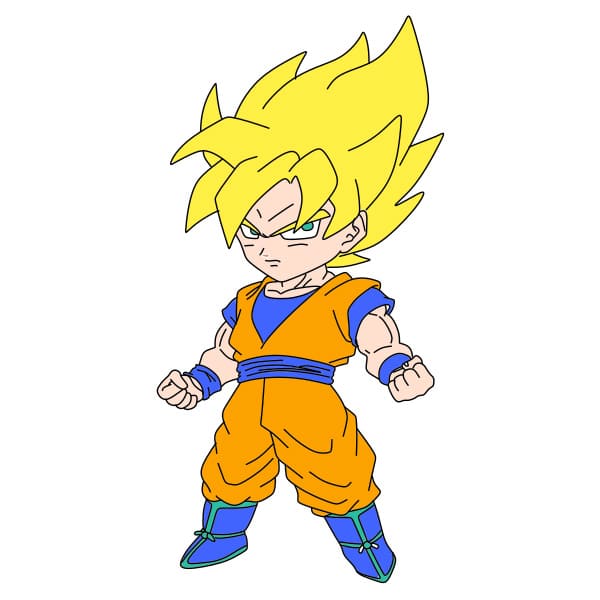 dibujos de dibujo-de-Son-Goku-paso13-3