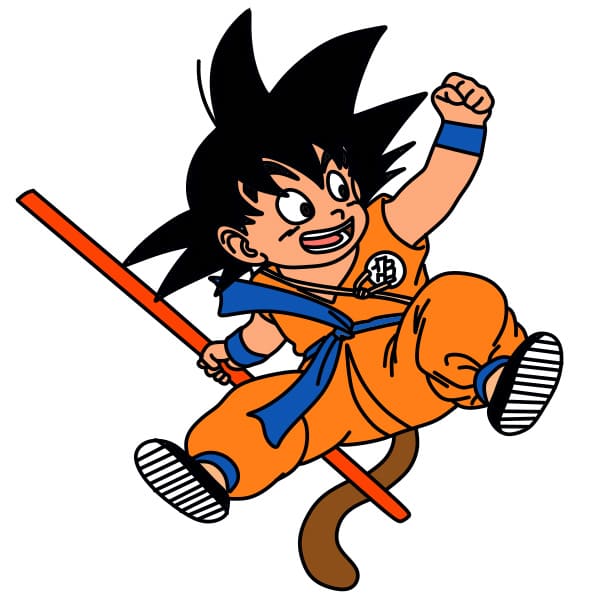 dibujos de dibujo-de-Son-Goku-paso16-2