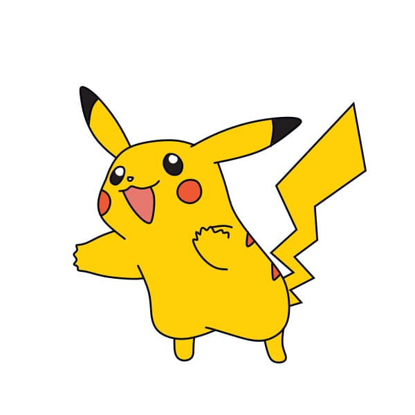 dibujos de dibujo-pikachu-paso8