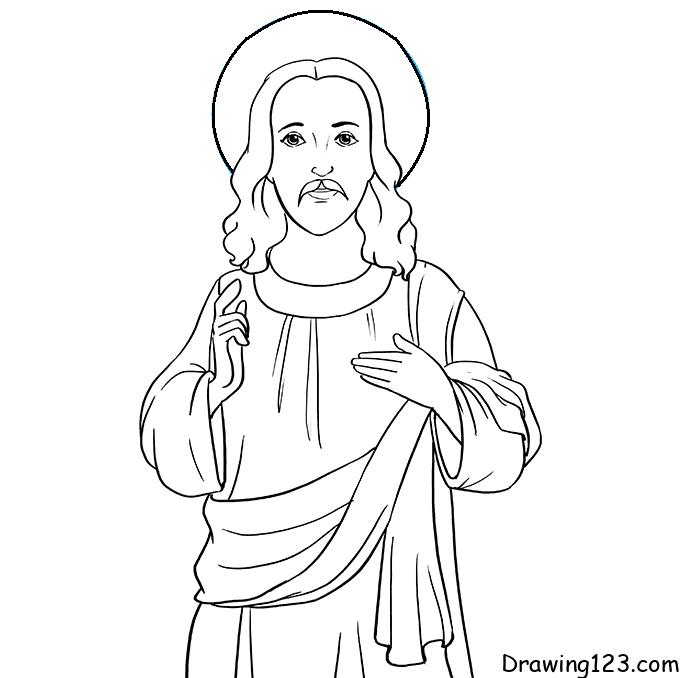 Dibujos de Jesus - Cómo dibujar Jesus paso a paso