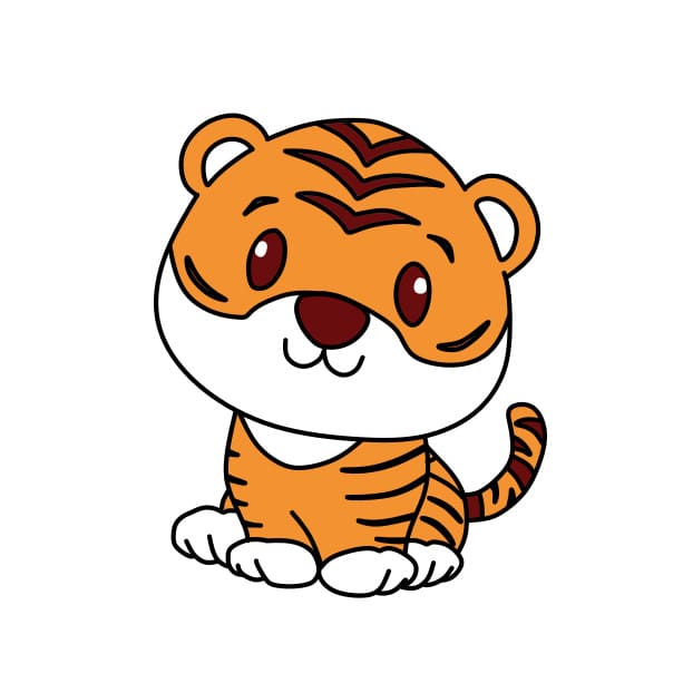 Dibujos de Tigre - Cómo dibujar Tigre paso a paso