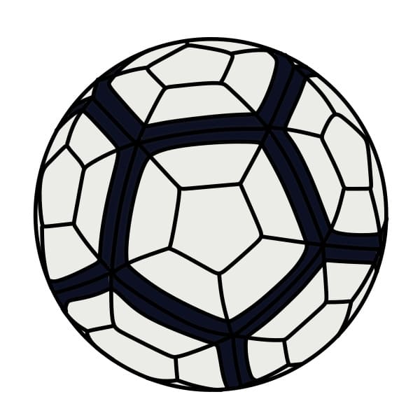 CÓMO DIBUJAR UNA PELOTA DE FUTBOL / BALÓN DE FÚTBOL 