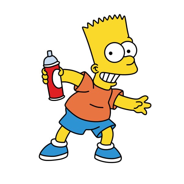 Dibujos de Bart Simpson - Cómo dibujar Bart Simpson paso a paso