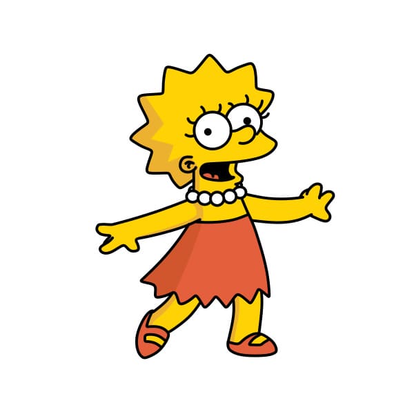 dibujos de Dibujo-De-Lisa-Simpson-paso10-4