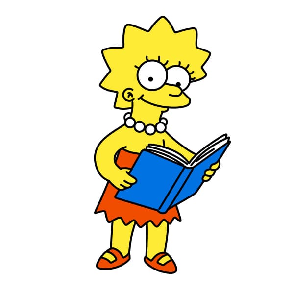 dibujos de Dibujo-De-Lisa-Simpson-paso11-2