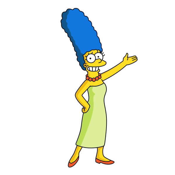 dibujos de Dibujo-De-Marge-Simpson-paso10-4