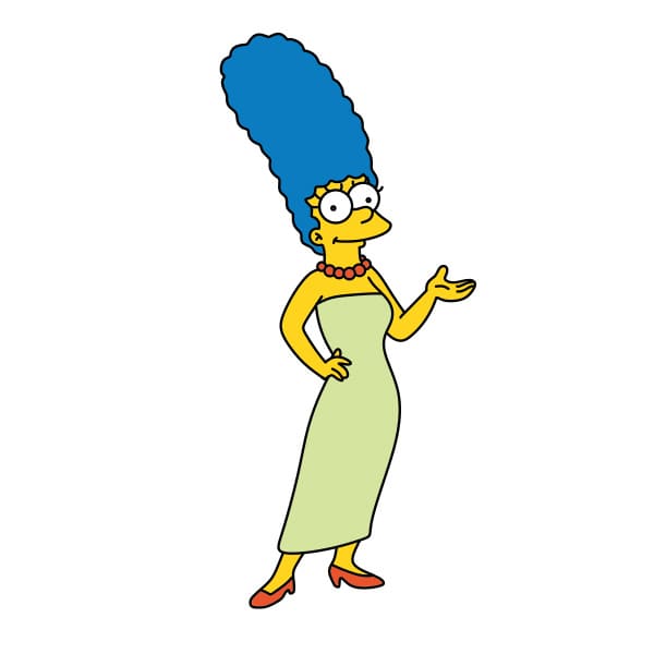 Dibujos de Marge Simpson - Cómo dibujar Marge Simpson paso a paso