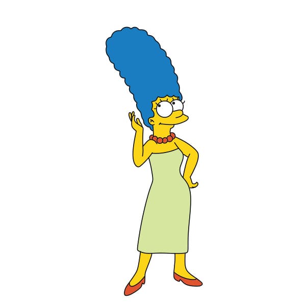 dibujos de Dibujo-De-Marge-Simpson-paso9-1