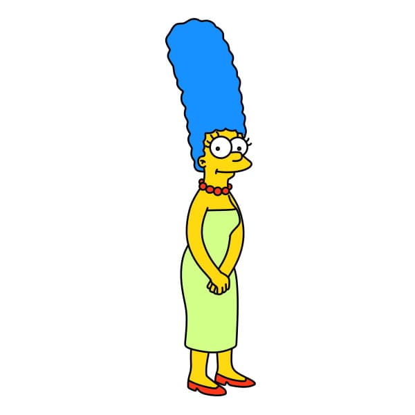 dibujos de Dibujo-De-Marge-Simpson-paso9-7