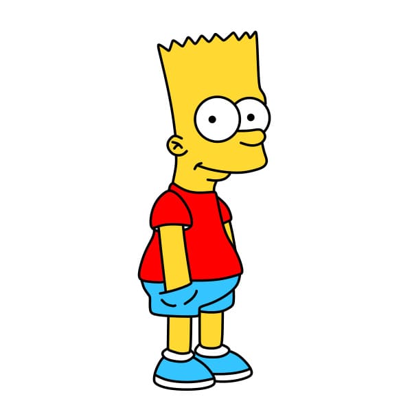 dibujos de Dibujo-de-Bart-Simpson-Paso9