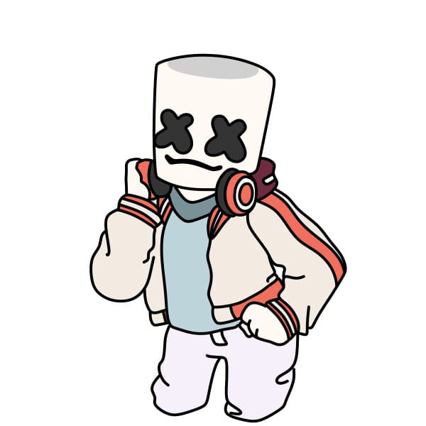 dibujos de Dibujo-de-Marshmello-paso10-1