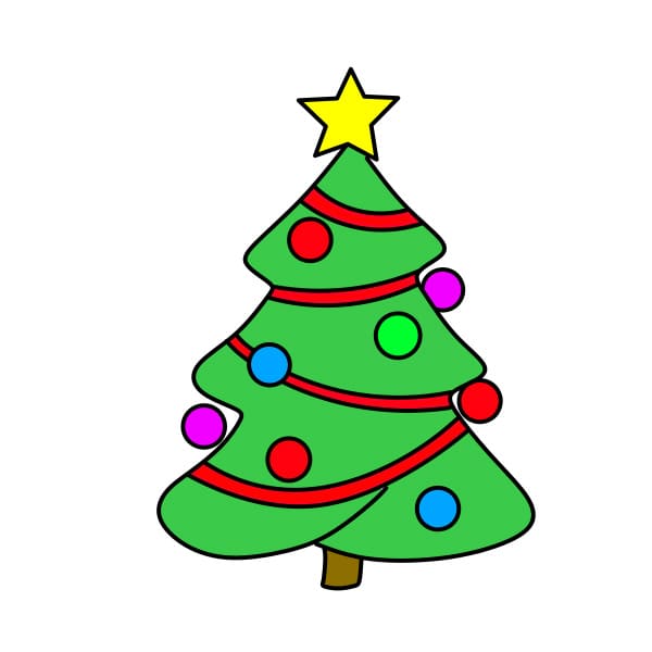 dibujos de dibujar-un-arbol-de-navidad-paso6-4